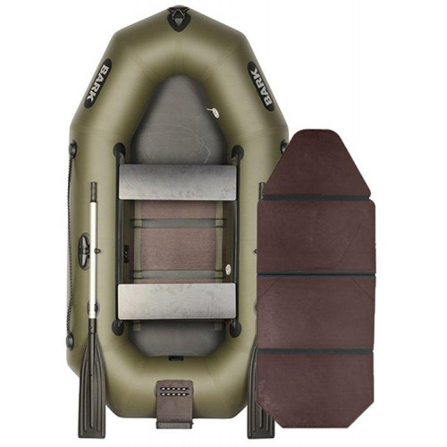 Надувний човен ПВХ Барк В-230ND гребінний, двомісний зі слань-книжкою
