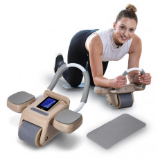 Колесо для тренування м'язів пресу HMS KA08 з LCD дисплеєм і зарядкою, коричневе Колесо для тренування м'язів пресу HMS KA08 з LCD дисплеєм і зарядкою, коричневе