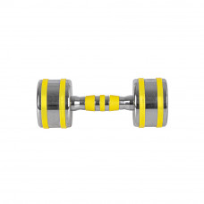 Гантель хромована inSPORTline Yellsteel 8 кг - жовта