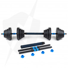 Гантелі розбірні бітумні THUNDER GYM-02 зі з'єднувачем для штанги, 2 x 10 кг