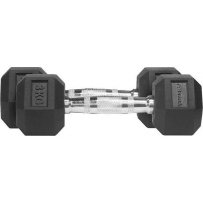 Гантелі Thorn+Fit Hex, прогумовані, 2 х 3 кг