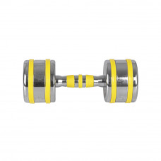 Гантель хромована inSPORTline Yellsteel 10 кг - жовта