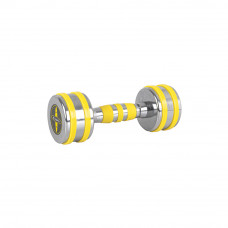 Гантель хромована inSPORTline Yellsteel 5 кг - жовта