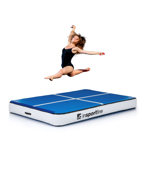 Килимок надувний inSPORTline Aircase 200x140 см, біло-синій