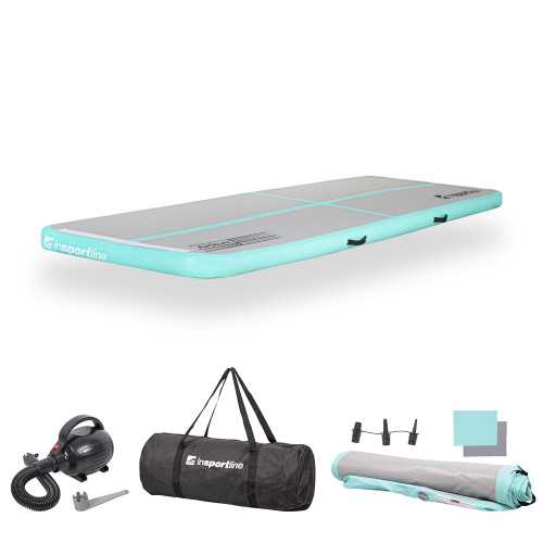 Надувний килимок для тренувань Airtrack inSPORTline Airstunt 300x100x10 см бірюзовий Надувний килимок для тренувань Airtrack inSPORTline Airstunt 300x100x10 см бірюзовий