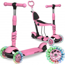 Самокат дитячий триколісний Ricokids Todi рожевий