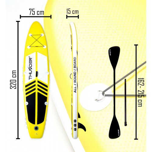 Надувна SUP дошка (Сапборд) THUNDER COAST YELLOW 320 Надувна SUP дошка (Сапборд) THUNDER COAST YELLOW 320