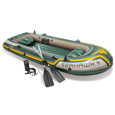 Човен надувний Intex Seahawk 4 351 x 145 x 48 см, зелений