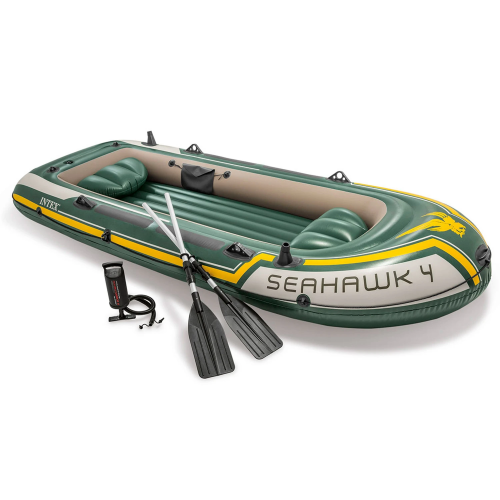 Човен надувний Intex Seahawk 4 351 x 145 x 48 см, зелений