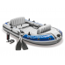 Човен надувний Intex Excursion 4 315 x 165 x 43 см, сіро-синій