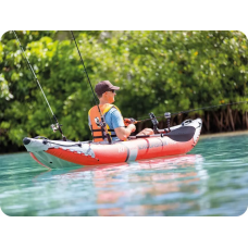 Каяк надувний Intex Excursion Pro K1 305 х 91 х 46 см, червоно-сірий