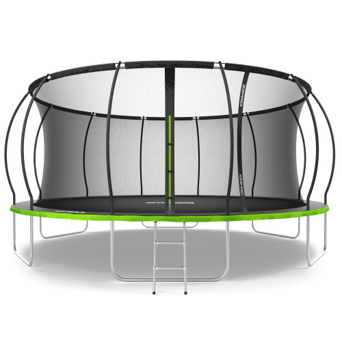 Батут Zipro Jump Pro Premium з внутрішньою сіткою 16 футів 496 см чорно-зелений