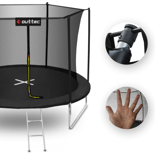 Батут OUTTEC Inside Net з внутрішньою сіткою 12 футів 374 см чорний