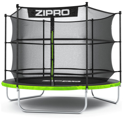 Батут Zipro Jump Pro з внутрішньою сіткою 8 футів 252 см чорно-зелений