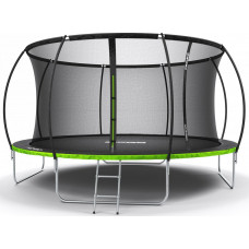 Батут Zipro Jump Pro Premium з внутрішньою сіткою 14 футів 435 см чорно-зелений