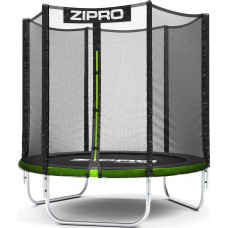 Батут Zipro Jump Pro з зовнішньою сіткою 6 футів 183 см чорно-зелений