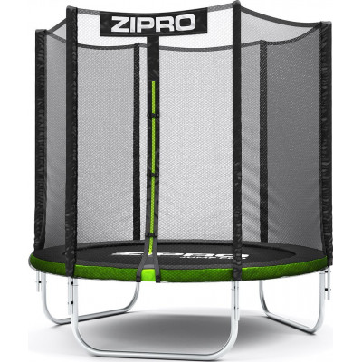 Батут Zipro Jump Pro з зовнішньою сіткою 6 футів 183 см чорно-зелений