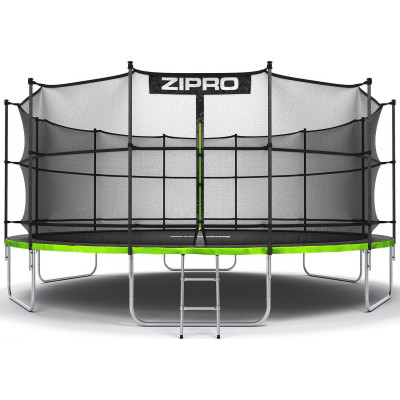 Батут Zipro Jump Pro з внутрішньою сіткою 16 футів 496 см чорно-зелений