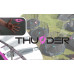 Батут THUNDER OUTSIDE PRO з зовнішньою сіткою 14 футів 427 см чорно-рожевий