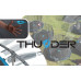 Батут THUNDER OUTSIDE PRO з зовнішньою сіткою 16 футів 488 см чорно-блакитний