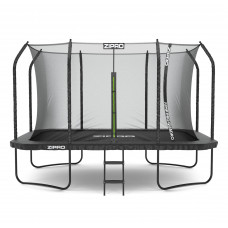 Батут Zipro Jump Pro Quadro з внутрішньою сіткою 8 х 12 футів 366 x 244 см чорний
