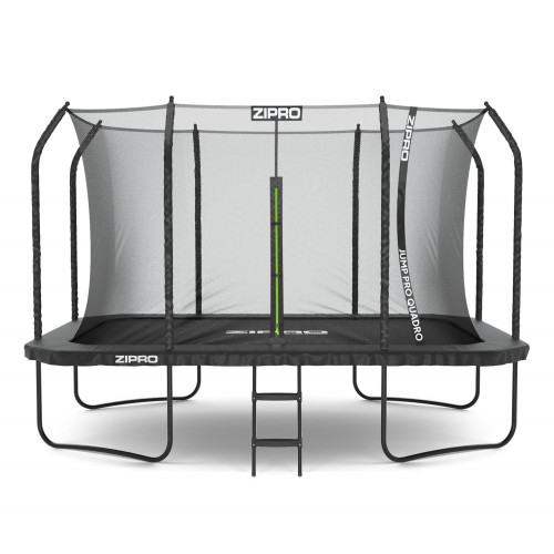 Батут Zipro Jump Pro Quadro з внутрішньою сіткою 8 х 12 футів 366 x 244 см чорний
