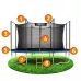 Батут Neo-Sport з внутрішньою сіткою 14 футів 435 см чорно-синій