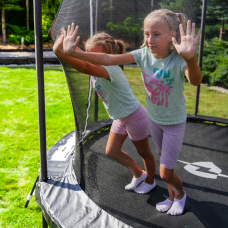 Батут THUNDER INSIDE ELITE з внутрішньою сіткою 16 футів 488 чорний