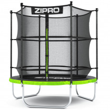 Батут Zipro Jump Pro з внутрішньою сіткою 6 футів 183 см чорно-зелений