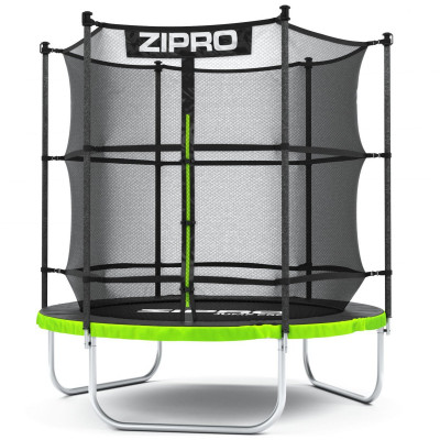 Батут Zipro Jump Pro з внутрішньою сіткою 6 футів 183 см чорно-зелений