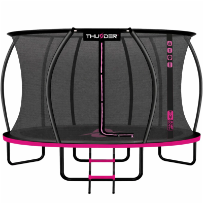 Батут THUNDER INSIDE ULTRA з внутрішньою сіткою 14 футів 427 см чорно-рожевий