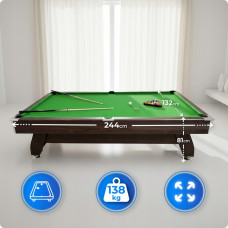 Більярдний стіл THUNDER BOLD-BROWN 8FT, 244 х 132 х 81 см