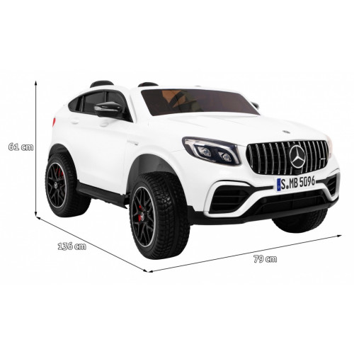 Дитяча акумуляторна машинка Mercedes GLC 63S Біла Дитяча акумуляторна машинка Mercedes GLC 63S Біла