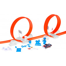 Дитяча екстремальна гоночна траса 3+ Машинка зі зміною кольору + 2 петлі + пускова установка