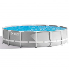 Басейн каркасний 21в1 INTEX 26720, 427 х 107 см + машина для створення бульбашок