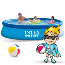 Басейн надувний 15в1 INTEX 28142, 396 x 84 см + машина для створення бульбашок