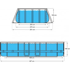 Басейн каркасний овальний Avenli Super Rattan 427 x 275 x 100 см, коричневий