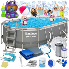 Басейн каркасний овальний 18в1 Bestway 56620, 427 x 250 x 100 см