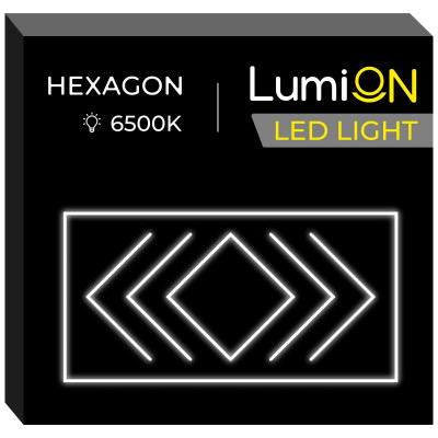 Світильник світлодіодний трикутний LumiOn L0-8, 485 x 244 см