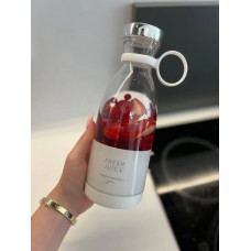 Портативний бездротовий міні блендер для смузі Prime Sport FRESH JUICE 350 мл, білий