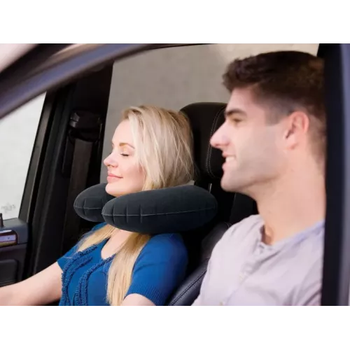 Подушка надувна Intex 68675 33 x 25 x 8 см, темно-сірий