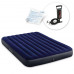 Матрац надувний Intex 64759 - 68612 з насосом 203 х 152 см, чорно-синій