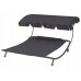 Лежак двомісний HG04786, 198 х 180 х 36,5 см - чорний Лежак двомісний HG04786, 198 х 180 х 36,5 см - чорний