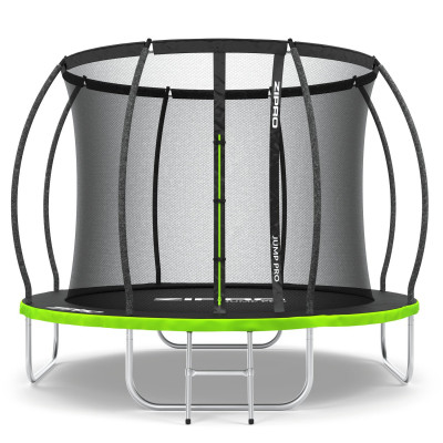 Батут Zipro Jump Pro Premium з внутрішньою сіткою 8 футів 252 см чорно-зелений