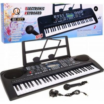Дитячий синтезатор RAMIZ + мікрофон + пюпітр, USB, MP3, 5+