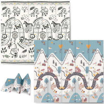 Килимок розкладний дитячий 200 x 180 x 1 см Nukido NK-340 Дорога-Сафарі