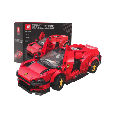 Дитячий конструктор Reobrix 11027 Спортивний автомобіль 306 ел, червоний