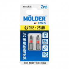 Набір біт Molder PH2x 25мм 2шт (кольорове маркування)