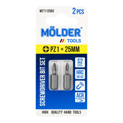 Набір біт Molder PZ1x25мм 2шт Набір біт Molder PZ1x25мм 2шт