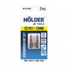 Набір біт Molder PH1x25мм 2шт (кольорове маркування)